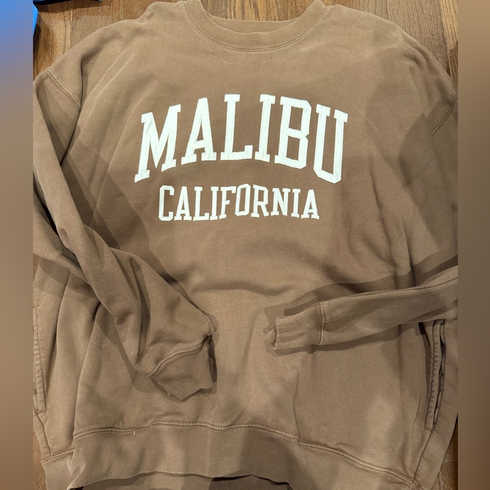 Brandy Melville oversized brown crewneck
